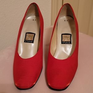 Womens Red Satin shoes